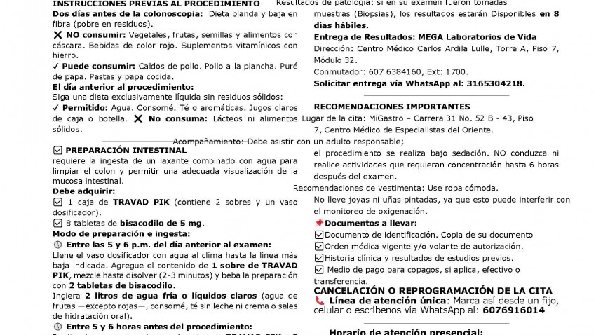 1. Preparación Colonoscopia Total
